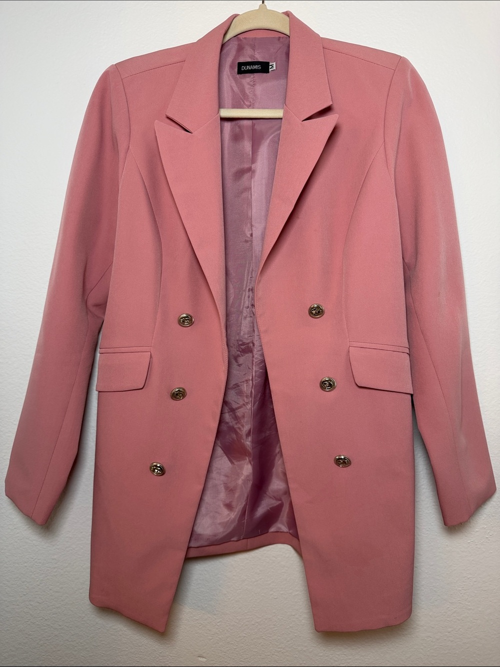 Dumans Pink Double-Breasted Women's Blazer